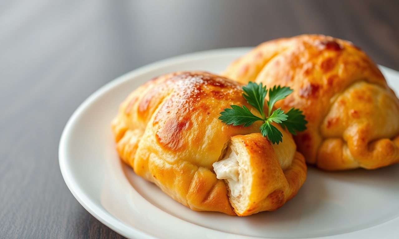 Massa De Risoles Perfeita: Fina, Elástica E Sem Estourar 3 Risoles dourados e crocantes com massa fina e uniforme, prontos para servir.