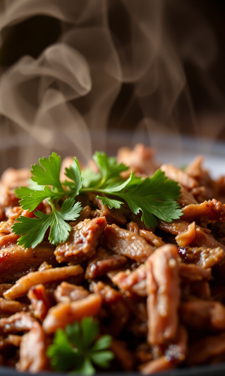 Carne seca desfiada suculenta com salsinha