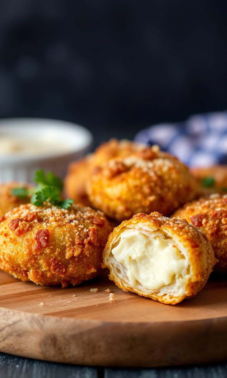 Coxinhas douradas e crocantes com recheio de frango e catupiry