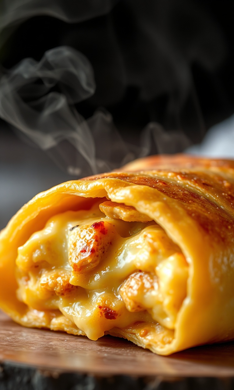 Pastel de Rap10 dourado e crocante saindo da Air Fryer