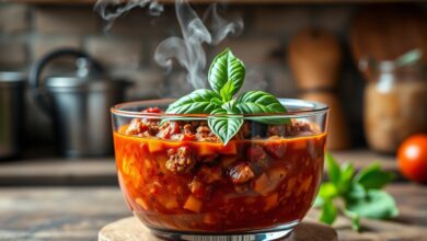 Molho à bolonhesa rico em carne e tomates frescos pronto para o freezer