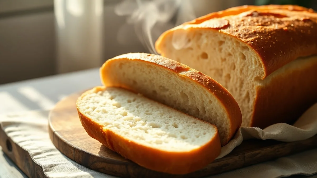 Pão Caseiro Macio: Receita Infalível Que Não Esfarela 3 Pão dourado e fofinho saindo do forno com brilho de azeite na casca