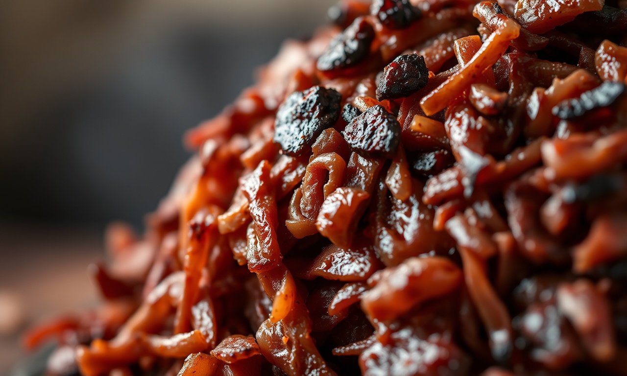 Dessalgar Charque Na Pressão: Método Rápido E Infalível 5 Close-up da textura da carne charque após a dessalga longa