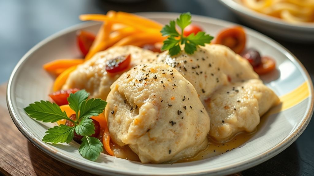 Pamonha caseira servida em palha de milho, dourada, cremosa e bem apresentada em prato rústico