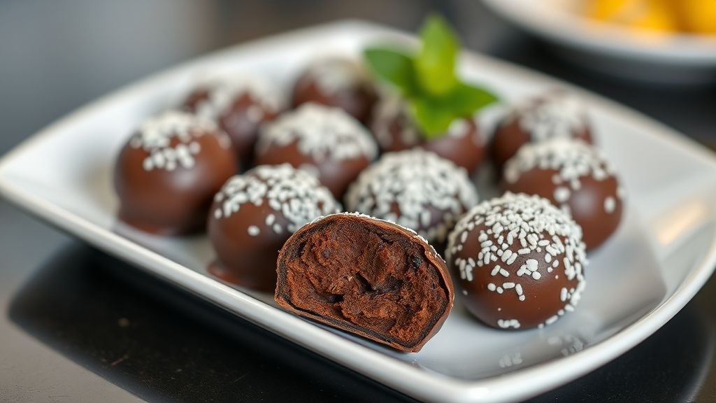 Brigadeiros enrolados e brilhantes, prontos para servir em forminhas coloridas