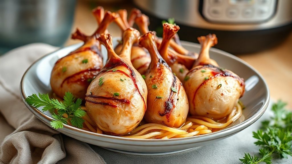 Coração de frango na pressão pronto, macio e suculento com molho espesso e cheiro-verde por cima