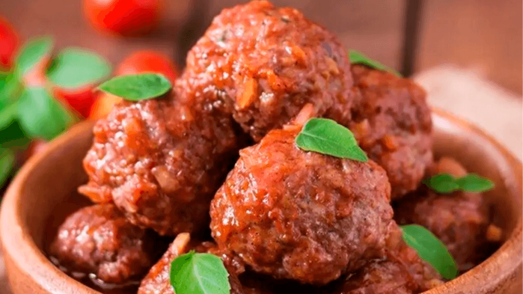 almôndegas com farinha de trigo