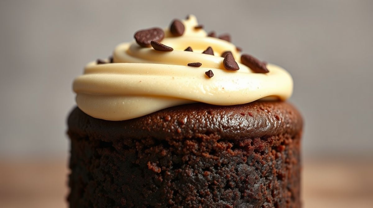 Close-up do bolo de pote de cacau com beijinho, mostrando textura cremosa do beijinho, camada de cacau vibrante, fundo neutro, foco nítido, alta qualidade fotográfica